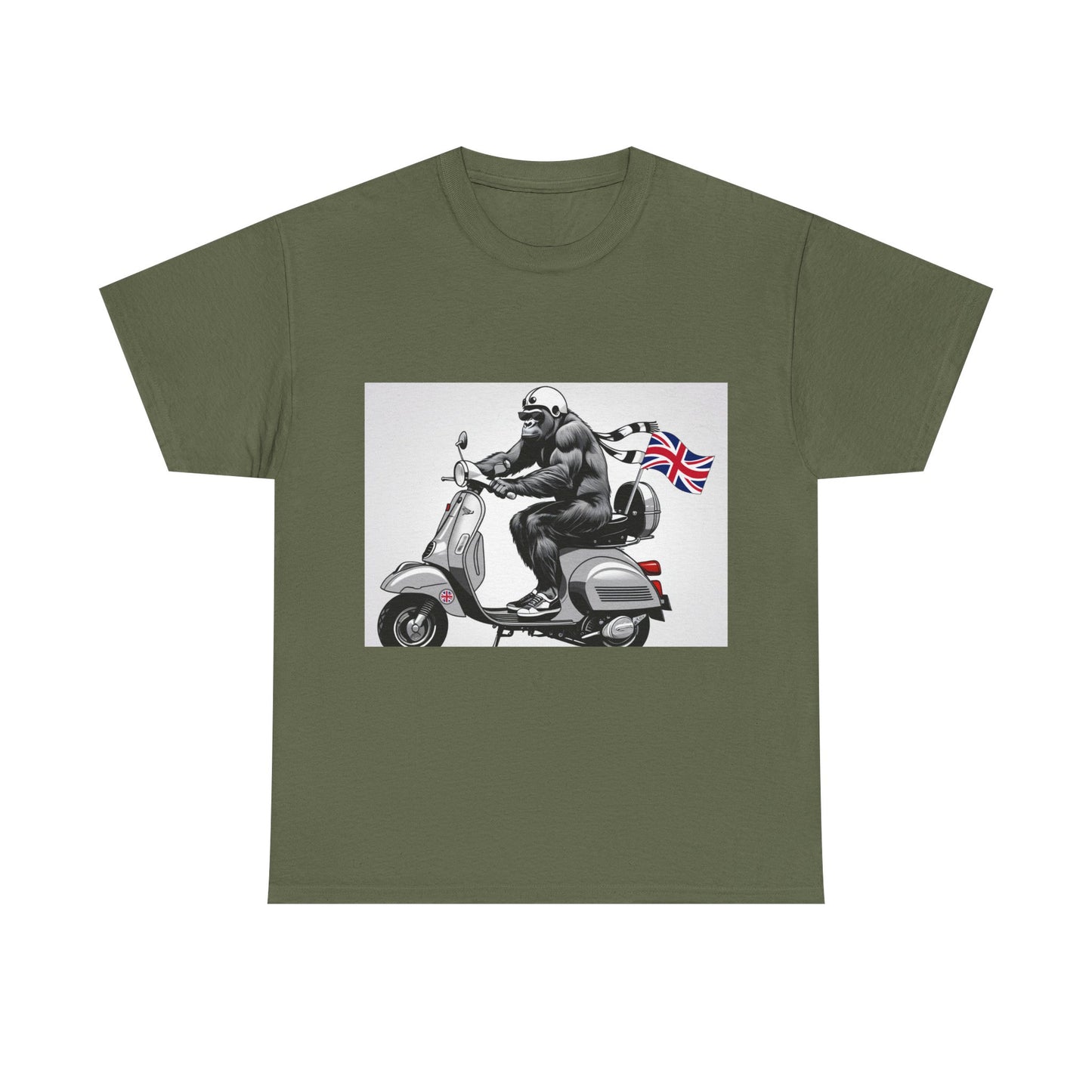 Cool Gorilla Scooter Tee, Unisex Graphic Tee, Fun Animal T-Shirt, Unique Gift for Him, Casual Summer Shirt, Motorcycle Enthusiast Apparel