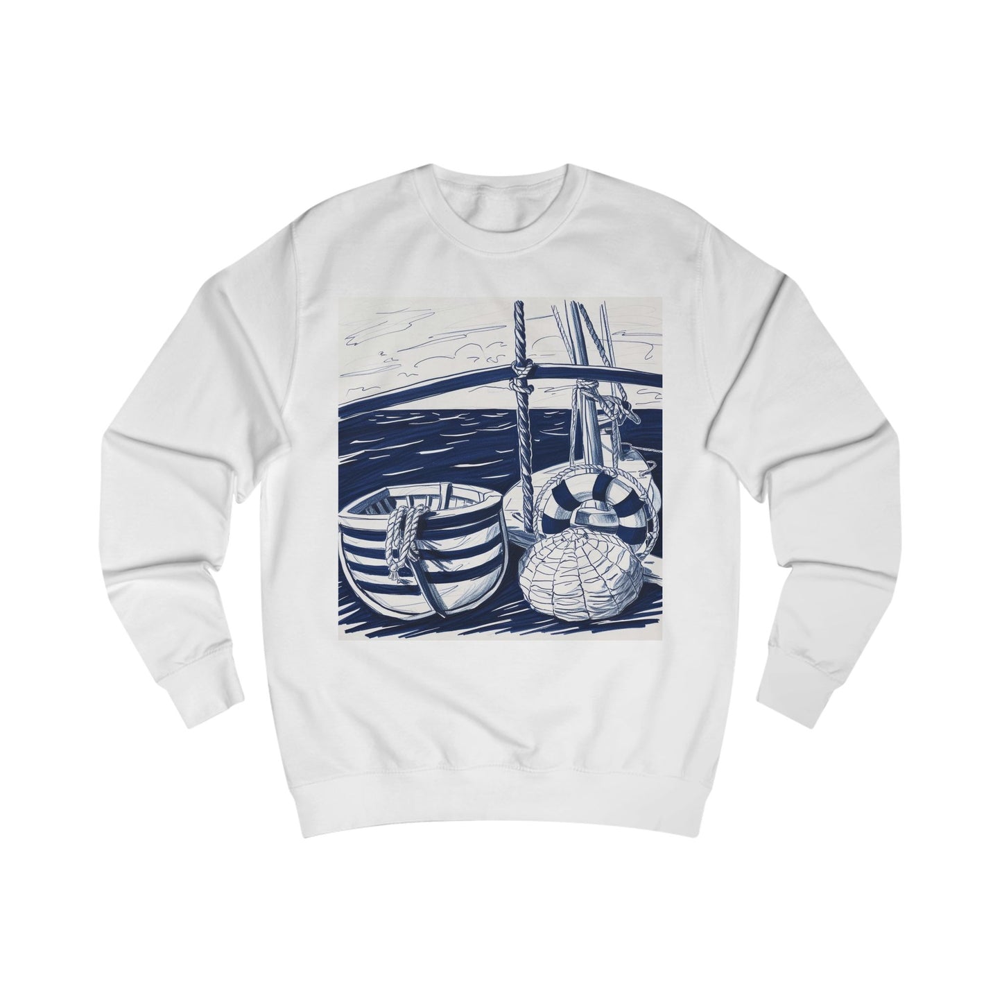 Cozy Nautical Unisex Sweatshirt - Perfect for Boat Lovers and Beach Days, Casual Style, Gift for Sailors, Summer Collection, Ocean Vibes