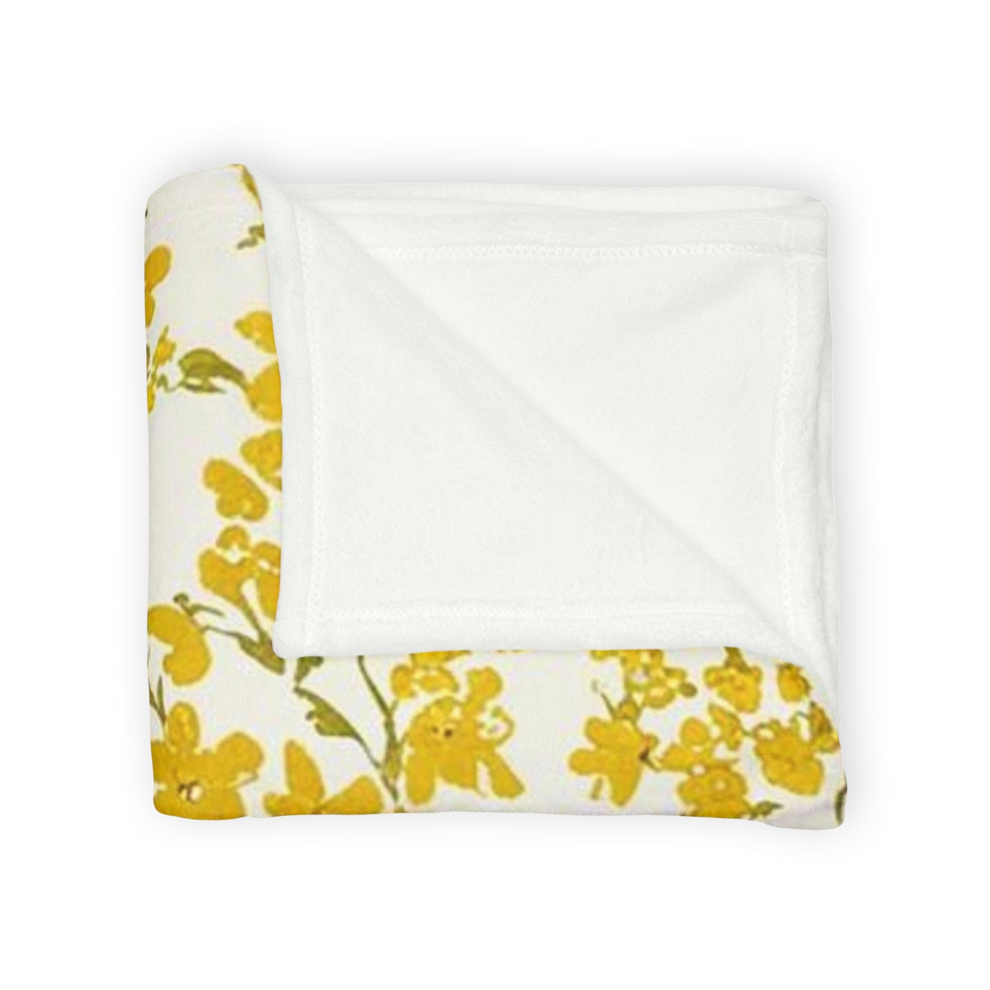 Bright Floral Soft Polyester Blanket - Cozy Spring Vibes for Home Decor