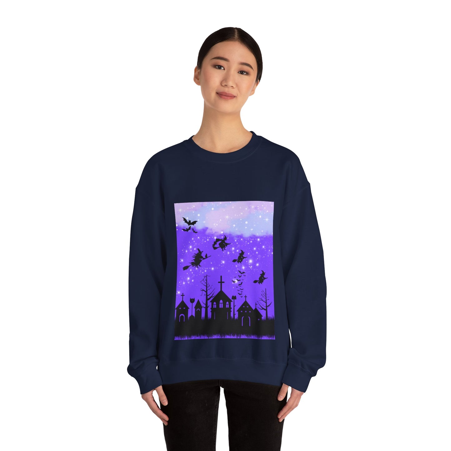Mystical Nightscape Crewneck Sweatshirt, Cozy Fashion, Trendy Apparel, Gift for Nature Lovers, Halloween Sweatshirt, Comfortable [...]