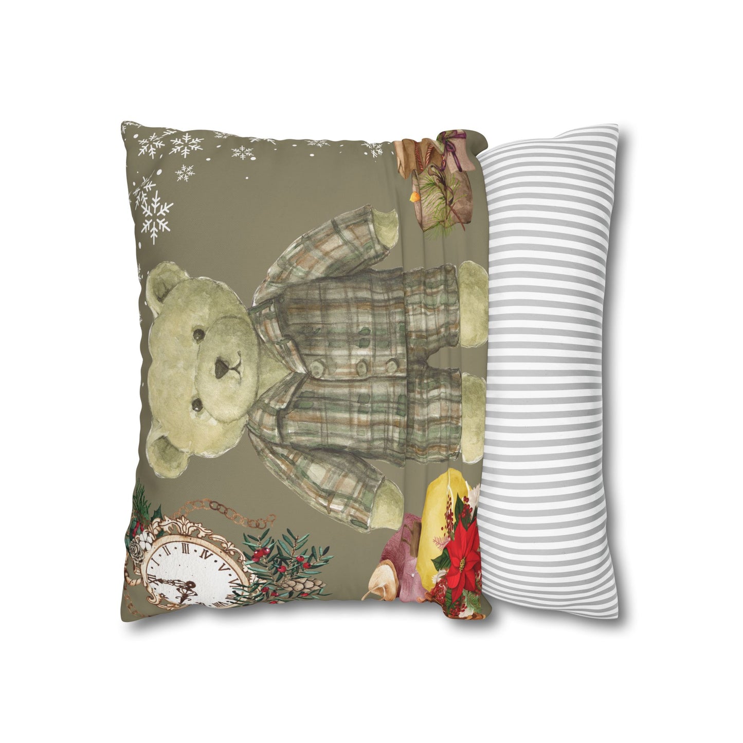 Vintage Teddy Bear Holiday Pillowcase