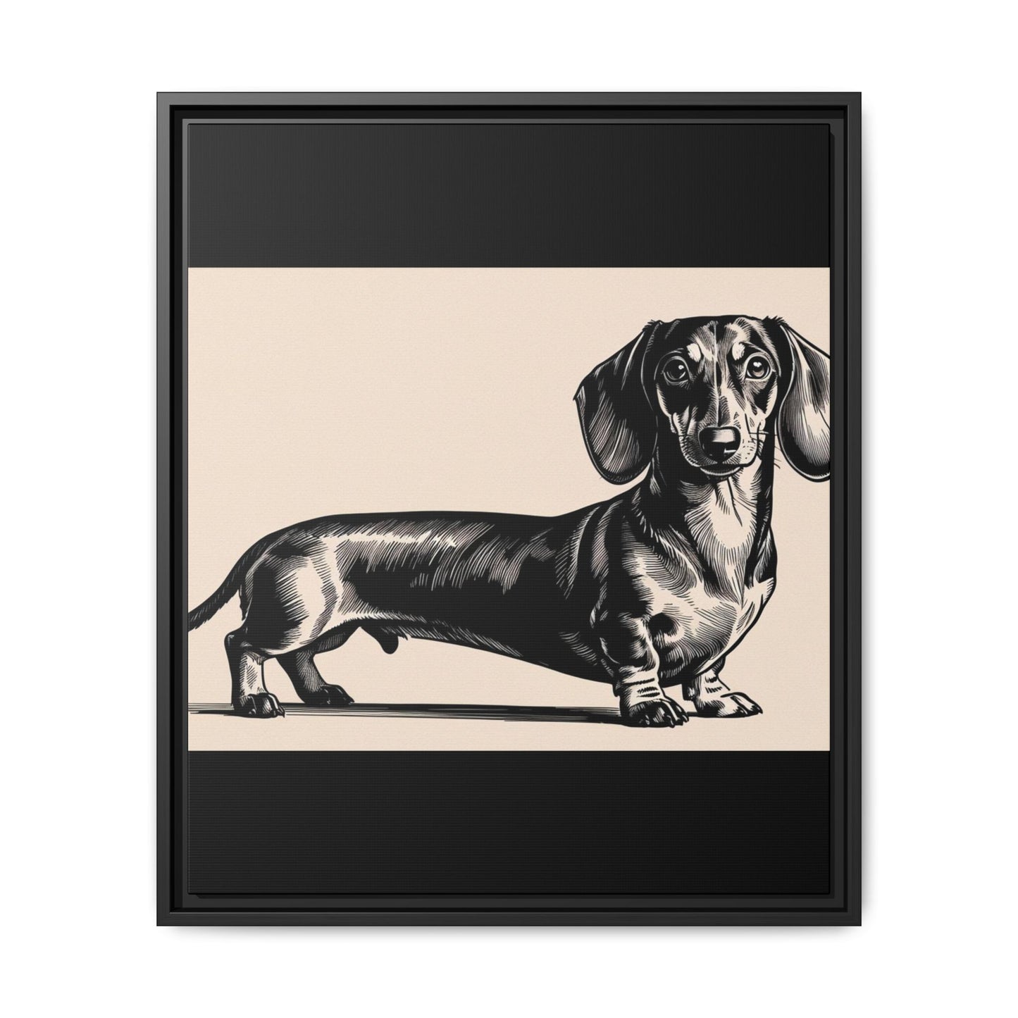 Dachshund Art Print - Charming Framed Canvas Decor for Dog Lovers