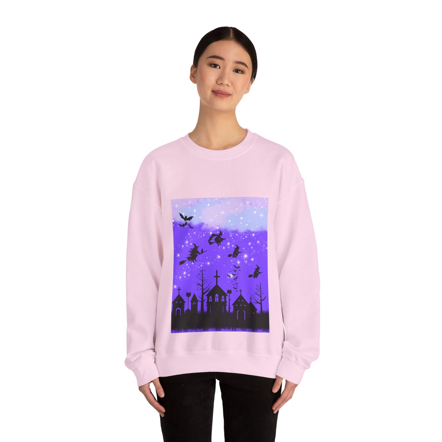 Mystical Nightscape Crewneck Sweatshirt, Cozy Fashion, Trendy Apparel, Gift for Nature Lovers, Halloween Sweatshirt, Comfortable [...]