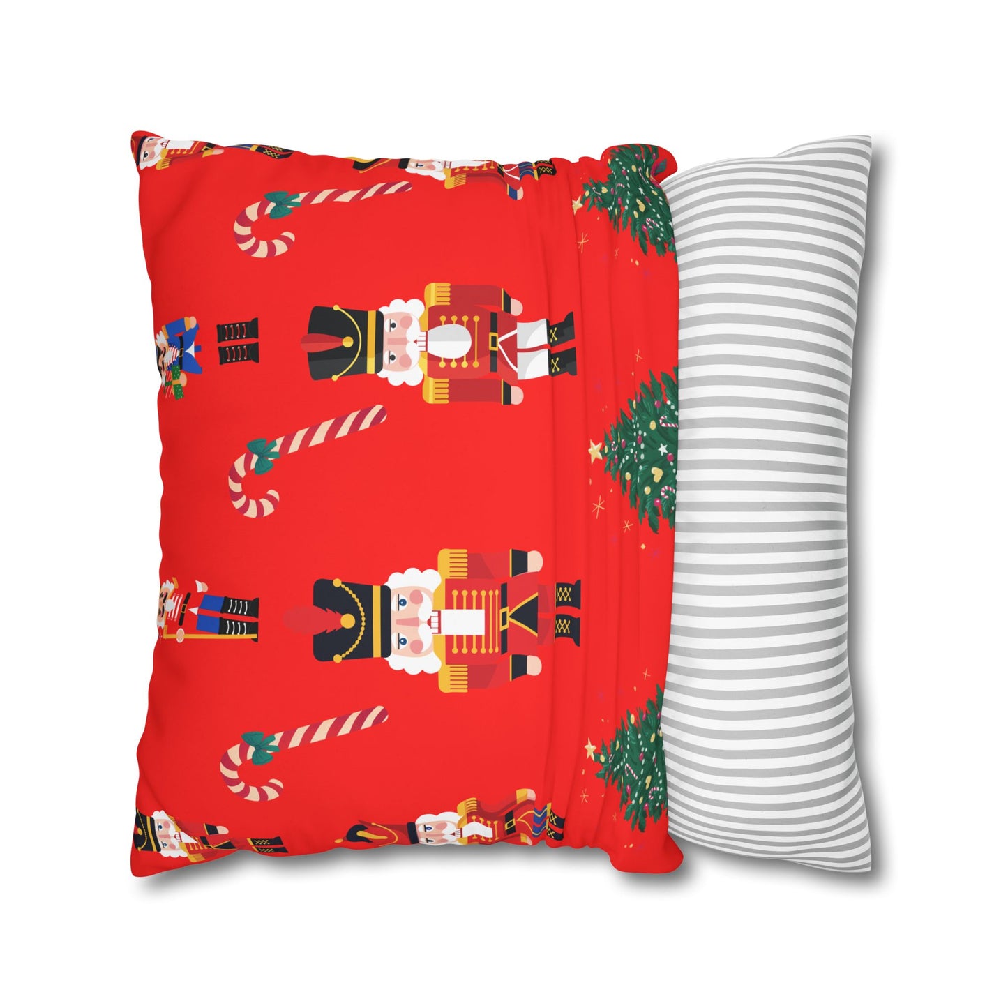 Nutcracker Christmas Pillowcase — Festive Red Holiday Throw Pillow Cover