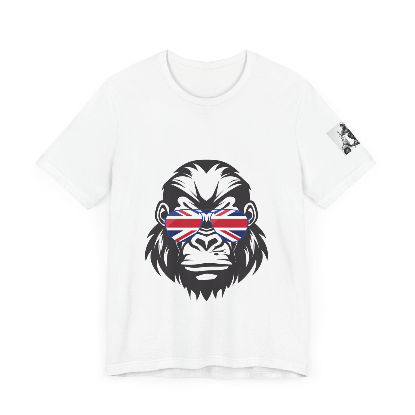 British-Inspired Gorilla Tee, Unisex Tee for Animal Lovers, Casual Wear, Gift for Men and Women, Unique Graphic Shirt