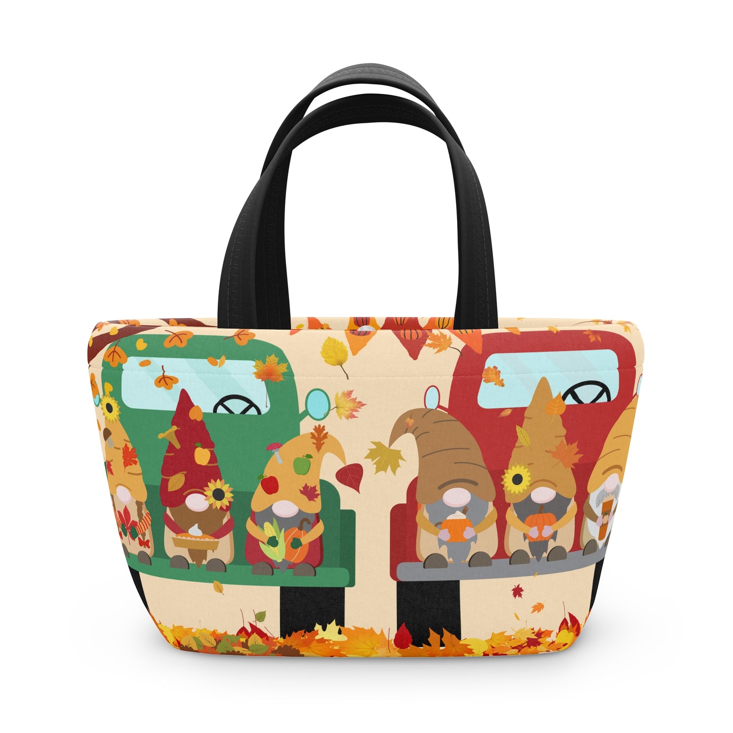 Autumn-Themed Lunch Bag for Kids, Adorable Gnome Design, Tote for School, Picnic, Gifts, Fall Parties, Halloween, Thanksgiving
